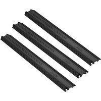 Mophorn - vevor 3er-Set 1-Kanal-Kabelschutzrampe Kabelbrücke tpr Schlauchbrücke 100 x 13 x 2 cm Überfahrschutz 907 kg (pro Achse) Tragfähigkeit Kabel von MOPHORN