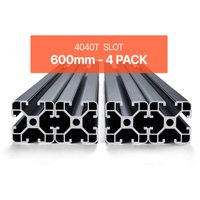 4er Set 600 mm T-Nut 4040 Aluminium-Strangpressprofil, eloxierte Linearschiene nach europäischem Standard, Nutenprofil für 3D-Drucker, CNC-Maschine von VEVOR