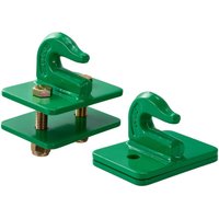 Vevor - 9,52 mm Traktor-Eimerhaken, Güteklasse 70, Stahl, 2er-Set anschraubbare Greifhaken, robuste Halterung mit Trägerplatte, max. Bruchfestigkeit von VEVOR