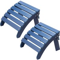 Adirondack Ottomane, 2er-Set, 18,7L x 18,9B x 13,8H Zoll, klappbarer Adirondack Ottoman aus HDPE-Kunststoff, wetterfeste Fußstütze für von VEVOR