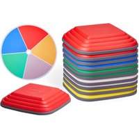 Balance-Trittsteine für Kinder, 10er-Set, bis zu 100 kg, Hindernisparcours-Koordinationsspiel-Spielzeug zum Spielen im Innen- oder Außenbereich von VEVOR
