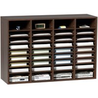 Briefablage 36 Fächer Organizer aus mdf, Dokumentenablage Vintage Braun 997 x 305 x 680 mm, Ablagefächer Desktop-Aktenhalter Dokumentenlager, von VEVOR