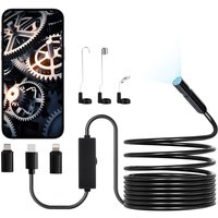Endoskopkamera mit Licht, 1920P HD-Endoskop für Android & iOS, Inspektionskamera mit 8 LED-Leuchten & 5 m langem Kabel, 2-fachem Zoom, wasserdichte Endoskopkamera mit Licht, 1920P HD-Endoskop für Android & iOS, Inspektionskamera mit 8 LED-Leuchten & 5 m langem Kabel, 2-fachem Zoom, wasserdichte von VEVOR