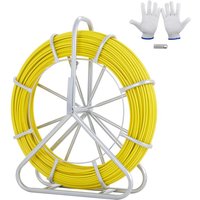 Fiberglas Kabel Rad Ø6,35mm x 129,5m Glasfaserstab inkl. Stahlhaspel Handschuhe Bremsgriff Metall-Zugköpfe Fischband -40℃ bis +80℃ Einziehhilfe Fiberglas Kabel Rad Ø6,35mm x 129,5m Glasfaserstab inkl. Stahlhaspel Handschuhe Bremsgriff Metall-Zugköpfe Fischband -40℃ bis +80℃ Einziehhilfe von VEVOR