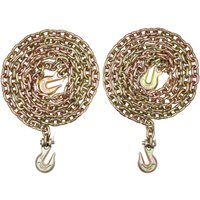 G80 Transport-Binderkette, 5/16 Zoll x 10,3 Fuß, 2er-Pack Abschleppkette mit Gabelkopf-Greifhaken, 4900 lbs sichere Arbeitslast, G80 Transport-Binderkette, 5/16 Zoll x 10,3 Fuß, 2er-Pack Abschleppkette mit Gabelkopf-Greifhaken, 4900 lbs sichere Arbeitslast, von VEVOR