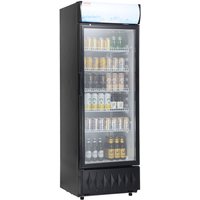 Getränkekühlschrank Flaschenkühlschrank Schwarz 345 l, Getränkekühlschrank mit 5 Verstellbaren Einlegeböden, Gastro Getränkekühler led 7-Stufige von VEVOR