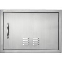 Grill-Zugangstür, 610 x 432 mm, Einzelne Außenküchentür, Flächenbündig Montierte Edelstahltür, Vertikale Wandtür mit Griff und Lüftungsschlitzen, für Grill-Zugangstür, 610 x 432 mm, Einzelne Außenküchentür, Flächenbündig Montierte Edelstahltür, Vertikale Wandtür mit Griff und Lüftungsschlitzen, für von VEVOR