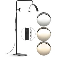 Halbmondlicht einstellbare dimmbare LED-Stehlampe (max. 1855 mm Höhe), Wimpernlicht für Wimpernverlängerungen, Wimpernlampe mit Telefonhalter & von VEVOR