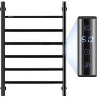 Handtuchtrockner Heizkörper Handtuchwärmer, beheizter Handtuchhalter mit 6 Stangen, wasserdichter Handtuchwärmer mit Timer & LED-Anzeige, 5 von VEVOR