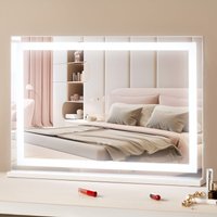 Vevor - Hollywood Schminkspiegel, Kosmetikspiegel mit 3 Farbbeleuchtungsmodi, Schminkspiegel mit LEDs, 5-fache Vergrößerung, USB-Anschluss, von VEVOR