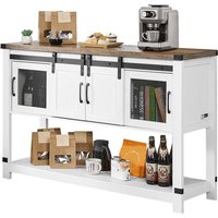 Kaffeebarschrank 120 x 39,8 x 83 cm Bauernhaus-Kaffeebarschrank mit 4-stufigem Stauraum, Kaffeebartisch mit Scheunentoren, Sideboard-Buffetschrank Kaffeebarschrank 120 x 39,8 x 83 cm Bauernhaus-Kaffeebarschrank mit 4-stufigem Stauraum, Kaffeebartisch mit Scheunentoren, Sideboard-Buffetschrank von VEVOR