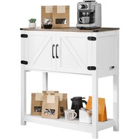 Kaffeebarschrank 80 x 35 x 88 cm Bauernhaus-Kaffeebarschrank mit 3-stufigem Stauraum, Kaffeebartisch mit Magnettüren, Sideboard-Buffetschrank für von VEVOR