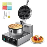 Kommerzielles Waffeleisen 1230 w Waffel Maker mit antihaftbeschichteten Backflächen Waffeleisen aus Edelstahl mit Temperatur- und Zeitregelung, für von VEVOR