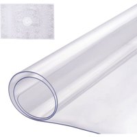 Kunststoff-Tischdecke, 14 x 24 Zoll, 1,5 mm dick, transparenter Tischschutz, rechteckige PVC-Schreibtischunterlage, wasserdichte und leicht zu von VEVOR