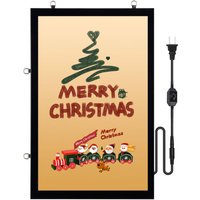 LED-beleuchteter Plakatrahmen, 24 x 36 Zoll, schwarzer Aluminium-Bilderrahmen, Werbedisplay für den Bürgersteig, Bilderrahmen mit LED-beleuchteter Plakatrahmen, 24 x 36 Zoll, schwarzer Aluminium-Bilderrahmen, Werbedisplay für den Bürgersteig, Bilderrahmen mit von VEVOR