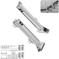 Leiternivellierer, 288 mm ausziehbare Leiternivellierwerkzeug aus Stahl, Schnellspanner, Treppenleiterstabilisator, einfach zu verwenden, Leiternivellierer, 288 mm ausziehbare Leiternivellierwerkzeug aus Stahl, Schnellspanner, Treppenleiterstabilisator, einfach zu verwenden, von VEVOR