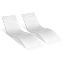 Liegestühle 2 Stk. Chaiselongue Liegestühle für den Innenbereich des Pools für Wassertiefen bis zu 12,7 cm, im Pool befestigt und auf dem Wasser von VEVOR