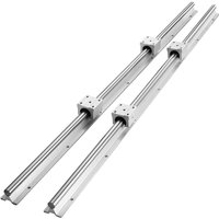 Linearführung Linearschiene 2 Stk. SBR20-1000mm Kohlenstoffstahl Aluminium Führungsschiene mit 4 Stk. SBR20UU-Gleitblöcke Linearlager Lagerblock cnc von VEVOR