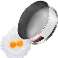 Mehlsieb mit feiner Masche, 80-Maschen-Mehlsieb, 304 Edelstahl-Feinmaschiges Sieb in Lebensmittelqualität, Durchmesser 12,6 Zoll, feinmaschiges Sieb Mehlsieb mit feiner Masche, 80-Maschen-Mehlsieb, 304 Edelstahl-Feinmaschiges Sieb in Lebensmittelqualität, Durchmesser 12,6 Zoll, feinmaschiges Sieb von VEVOR