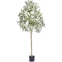 Olivenbaum Künstlich 60x60x155cm Kunstpflanze pe Künstliche Pflanzen Fake Plastikpflanzen im Topf Kunstblume Geruchslos wasserdicht Ideal zur von VEVOR