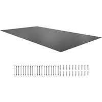 Pool Abdeckplane Rechteckig 4 x 8 m Schwimmbadabdeckung, wasserdicht Holzkohle-Farbe Abdeckplane für Pool, Schmutzabweisende Winterabdeckplane von VEVOR