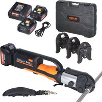 Presswerkzeug und Akku-Set, Pro Presswerkzeug, elektrisches Rohrcrimpwerkzeug mit V15-, V22-, V28-Backen, Presswerkzeug-Set mit 2 Stück Presswerkzeug und Akku-Set, Pro Presswerkzeug, elektrisches Rohrcrimpwerkzeug mit V15-, V22-, V28-Backen, Presswerkzeug-Set mit 2 Stück von VEVOR