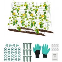 Rankhilfe, 90x140cm, faltbares Gurkenspalier-Set mit Pflanzenklammern, Kletterhilfe für Hochbeet, Spalier, Pflanzenwachstumsstütze für den Rankhilfe, 90x140cm, faltbares Gurkenspalier-Set mit Pflanzenklammern, Kletterhilfe für Hochbeet, Spalier, Pflanzenwachstumsstütze für den von VEVOR