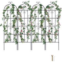 Rankhilfe für Kletterpflanzen, 51x180cm, 4er-Set rostfreies Metallspalier für Gartenblumen, Rankgitter für Rosen, Kletterhilfe, Gurkenstütze, Rankhilfe für Kletterpflanzen, 51x180cm, 4er-Set rostfreies Metallspalier für Gartenblumen, Rankgitter für Rosen, Kletterhilfe, Gurkenstütze, von VEVOR