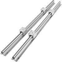 Linearschiene 2 x SBR16-600 mm, Linearlager-Gleitset mit 4 SBR16UU-Lagerblöcken und 2 Schienenwellen von 2200 mm Rostfreie Linearlagerschiene mit Linearschiene 2 x SBR16-600 mm, Linearlager-Gleitset mit 4 SBR16UU-Lagerblöcken und 2 Schienenwellen von 2200 mm Rostfreie Linearlagerschiene mit von VEVOR