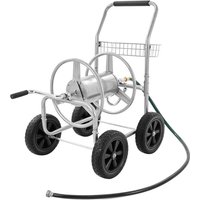 Schlauchtrommelwagen, fasst bis zu 76 m x 1,5 cm Schlauch, Garten-Wasserschlauchwagen, mobile Werkzeuge mit 4 Rädern Stahl zum Pflanzen im Freien mit von VEVOR