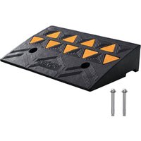 Schwellenrampe Vollgummi Türschwellenrampe Max. Tragfähigkeit bis zu 15Tonnen Bordsteinrampe 50x30x10,8cm Rollstuhlrampe Auffahrrampe Gummirampe von VEVOR