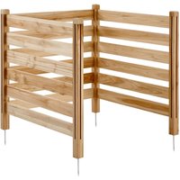 Sichtschutzzaun aus Holz, 91,4 cm b x 91,4 cm l, 3-Platten-Lamellenzaun für Klimaanlagen, Umzäunung für Poolausrüstung mit Metallpfählen, einfache Sichtschutzzaun aus Holz, 91,4 cm b x 91,4 cm l, 3-Platten-Lamellenzaun für Klimaanlagen, Umzäunung für Poolausrüstung mit Metallpfählen, einfache von VEVOR