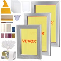 Mophorn - vevor Siebdruck Kit, 3 Stk. Aluminium Siebdruck Rahmen 6x10/8x12/10x14 Zoll 110 Mesh, 5 Glitter & Siebdruck Rakel & Folien für T-shirts, Mophorn - vevor Siebdruck Kit, 3 Stk. Aluminium Siebdruck Rahmen 6x10/8x12/10x14 Zoll 110 Mesh, 5 Glitter & Siebdruck Rakel & Folien für T-shirts, von MOPHORN