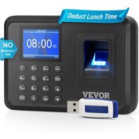 Stempeluhr Arbeitszeiterfassungsgerät für Mitarbeiter mit Fingerabdruck & PIN-Eingabe, eigenständige biometrische Stempeluhr Check in Time Clock von VEVOR