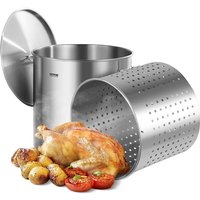 Suppentopf Edelstahl, 94,6 l Kochtöpfe Großraumtopf, Kochgeschirr-Saucentopf mit Korb & Deckel & Griff, Suppentopf in Handelsqualität, Suppentopf Edelstahl, 94,6 l Kochtöpfe Großraumtopf, Kochgeschirr-Saucentopf mit Korb & Deckel & Griff, Suppentopf in Handelsqualität, von VEVOR