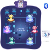 Tanzmatte,6-Tasten-Tanzmixer,Rhythmus-Step-Spielmatte,elektronisches Tanzpad mit kabellosem Bluetooth,LED-Leuchten,5 Spielmodi,einstellbare von VEVOR