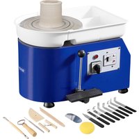 Töpferscheibe Keramik Rad Maschine 350 w, Elektrische Töpferscheibe Maschine 28 cm 300 U/min Töpferscheibenmaschine, mit Pedal & Schürze von VEVOR