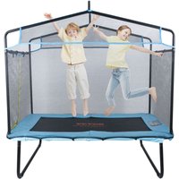 Trampoline für Kinder, Indoor-/Outdoor-Kleinkindtrampoline, 175 x 126 x 165 cm Mini-Babytrampolin mit Sicherheitsnetz, Gymnastikstange, Hängematte, von VEVOR