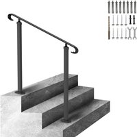 Vevor - Treppengeländer 100x13,5x97 cm Handlauf Geländer Höhe(bis zu 32 cm) & Winkel(0-52,8°) einstellbar Eingangsgeländer Eisenhandlauf Ideal für 1 von VEVOR