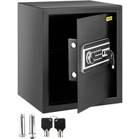 Tresor 1,7 Kubikfuß, Möbeltresor 10 kg Belastbarkeit, Wandtresor Schwarz staubdicht mit Fingerabdruck Code Digital-Tastenfeld Schlüssel 4 von VEVOR