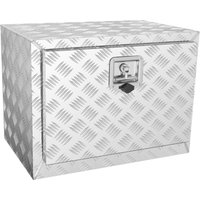 Truckbox Werkzeugbox Anhängerbox Werkzeugkasten 610x430x460mm Pickup-Aufbewahrungsbox, Aluminium-Diamantplatten-Werkzeugkasten mit Schloss & von VEVOR