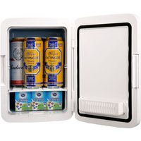 10 l / 12 Dosen Mini Kühlschrank, 2 in 1 Kleiner Kühlschrank Kühl- und Heizfunktion, Schloss Kompakter Getränkekühlschrank 9 v dc / 220 v ac für von VEVOR