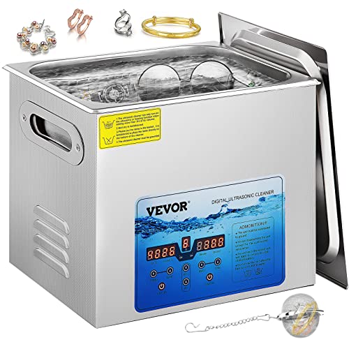 VEVOR 10 L Ultraschallreiniger Schmuckreiniger Ultraschall, Einstellbar 36-40 KHz Ultrasonic Cleaner Reiniger Ultraschallbad Reinigungsgerät, 32,5 x 26,5 x 28,5 cm Ultraschallreinigungsgerät VEVOR 10 L Ultraschallreiniger Schmuckreiniger Ultraschall, Einstellbar 36-40 KHz Ultrasonic Cleaner Reiniger Ultraschallbad Reinigungsgerät, 32,5 x 26,5 x 28,5 cm Ultraschallreinigungsgerät von VEVOR