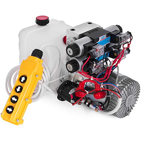 VEVOR 12V Hydraulische Pumpe mit Doppelwirkend Doppelmagnet, 4.5L Hydraulikaggregat, Kipperpumpe ZZ004234 Elektrische Hydraulikpumpe von VEVOR