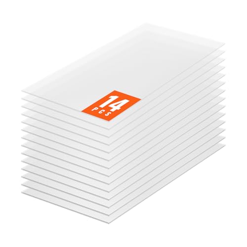 VEVOR 14er-Set Gewächshausplatten aus Polycarbonat, 1210 x 605 x 8 mm Stegplatten, wasserdichte UV-geschützte gewellte Hohlkammerplatten, schlagfeste, transparente Dachplatten für Gewächshaus/Garten von VEVOR