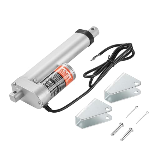 VEVOR 1500N Linear Actuator DC 12V Linearantrieb IP54 Elektrischer Linearmotor 100mm Hublänge Geräuschpegel ≤ 60dB Elektrische Türöffner 5 mm/s Fahrgeschwindigkeit Lineartechnik Verstellantrieb von VEVOR