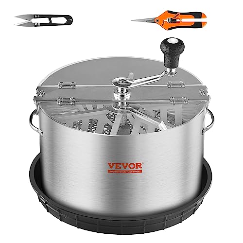 VEVOR 16" Erntemaschine Manuell Trimmer Knospen Trimmer 2 Arten von Trimmgittern zum Schneiden von nassen/trockenen Pflanzen Tumble Cutter Bowl Knospenblatt Trimmer Erntemaschine Grow von VEVOR