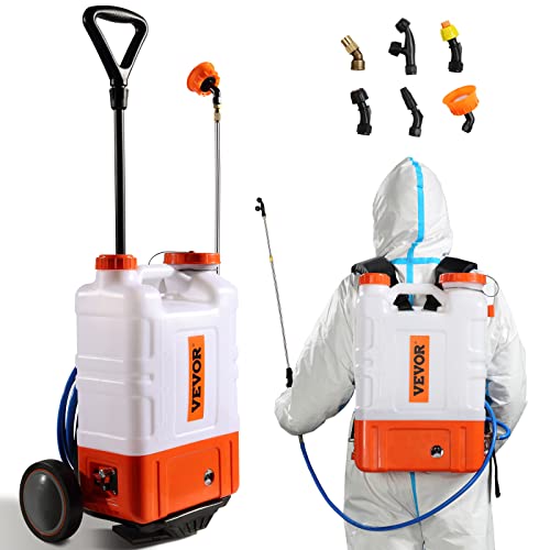 VEVOR 16L Drucksprüher Akku, Rucksacksprüher mit Rädern, Rückensprühgerät Einstellbarer Druck 0–94 PSI, 8 Düsen, 2 Zauberstäben, Weithalsdeckel für Garten, Sprühen, Reinigen VEVOR 16L Drucksprüher Akku, Rucksacksprüher mit Rädern, Rückensprühgerät Einstellbarer Druck 0–94 PSI, 8 Düsen, 2 Zauberstäben, Weithalsdeckel für Garten, Sprühen, Reinigen von VEVOR