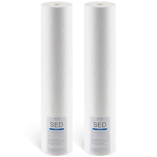 VEVOR 2 Stk. Ersatzkartusche für den Wasserfilter für das ganze Haus, 115 x 507 mm Polypropylen-Sedimentfilter für 3-stufiges Wasserfiltersystem, reduziert Chlor & schlechten Geschmack & Geruch VEVOR 2 Stk. Ersatzkartusche für den Wasserfilter für das ganze Haus, 115 x 507 mm Polypropylen-Sedimentfilter für 3-stufiges Wasserfiltersystem, reduziert Chlor & schlechten Geschmack & Geruch von VEVOR