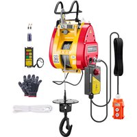 VEVOR 2-in-1 elektrische Hebewinde, 500 kg Kapazität, 1800 W tragbare Kraftwinde, 30 m Hubhöhe, 11 m/min mit Kabel- und kabelloser Fernbedienung, für von VEVOR